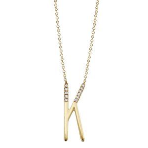 Bony Levy Diamond Initial Pendant Necklace, Letter K